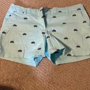 Blue shorts with bikes